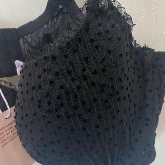 Savage X Fenty Black Polka Dot Bra - Picture 3 of 8